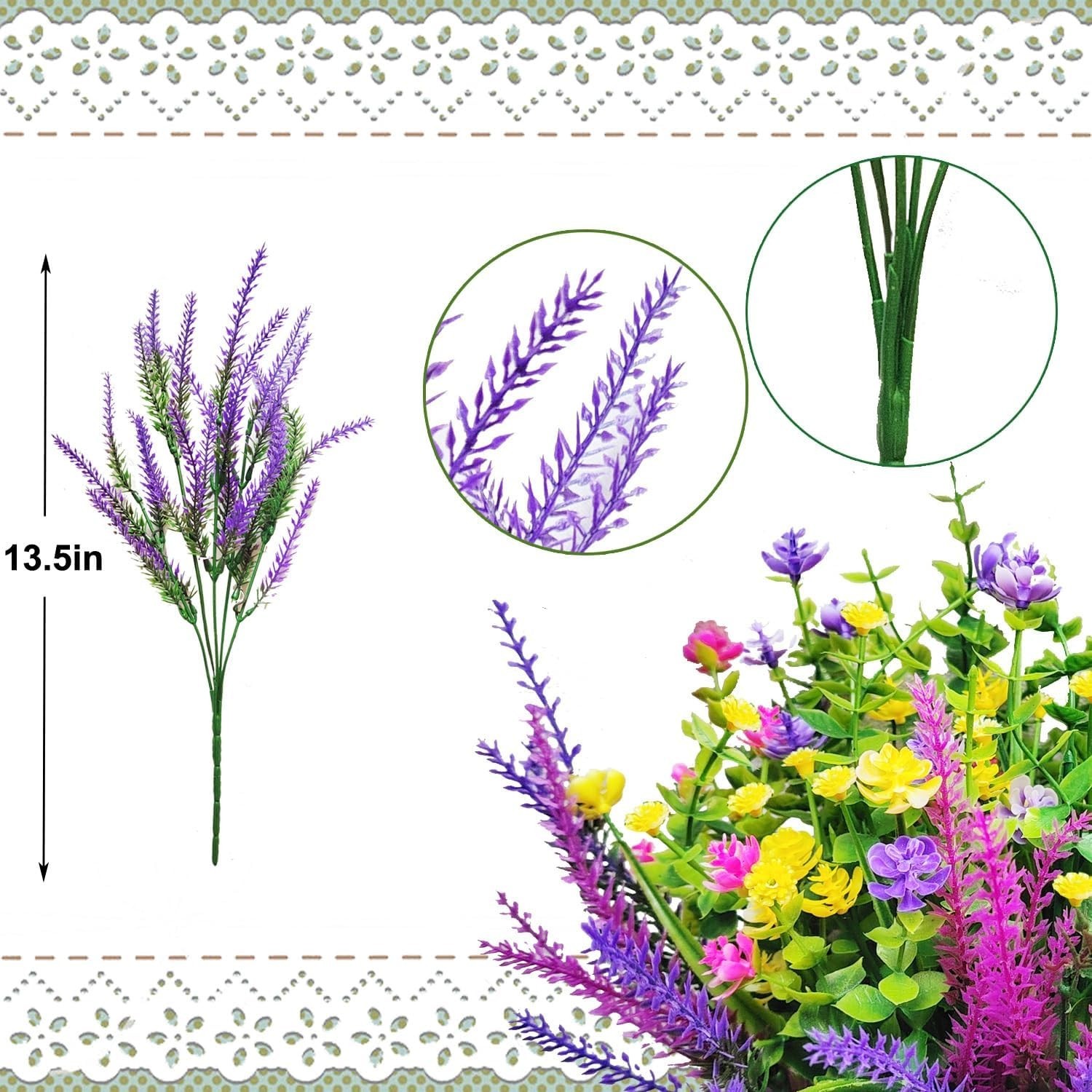 Vivid Realistic 6-Pack Faux Flowers – Perfect for Indoor and Outdoor Decor
