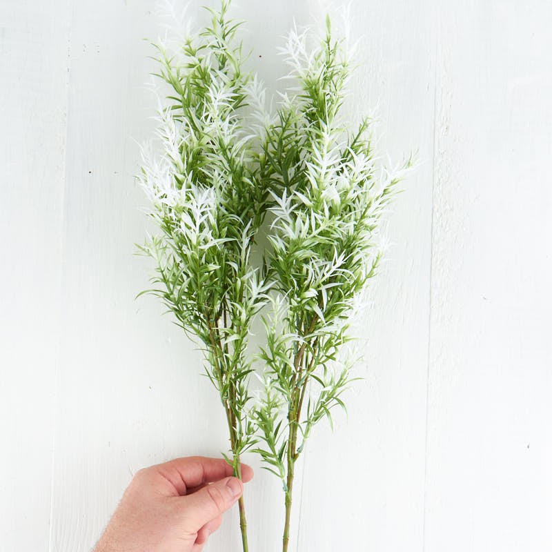 Pack of 2 White and Green Artificial Springeri Grass 31″ Sprays
