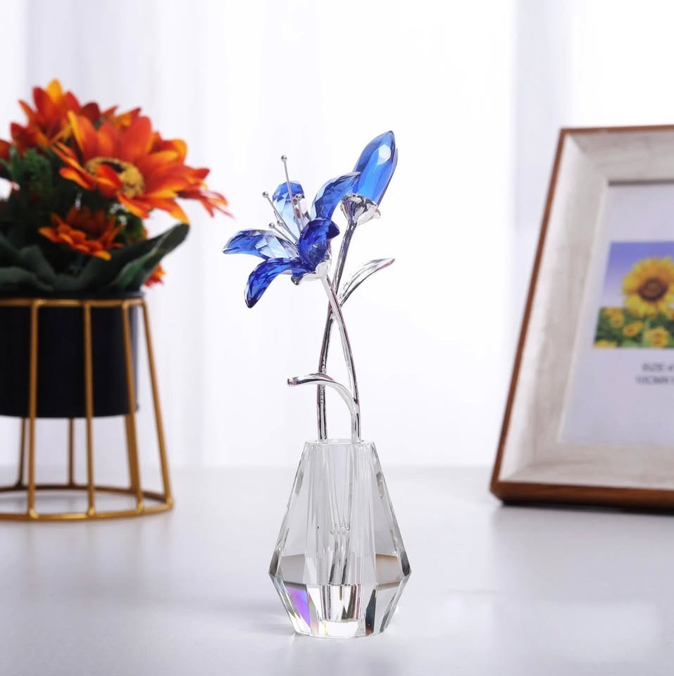 Crystal Flower, Stained Glass Plants, Indoor Decor, Home Décor, Birthday Gifts,