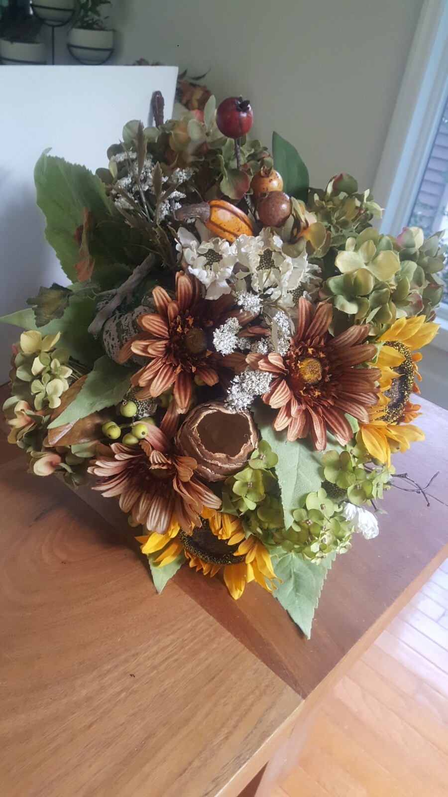 Vtg Handwoven Cornucopia Horn of Plenty Large Arrangement Centerpiece
