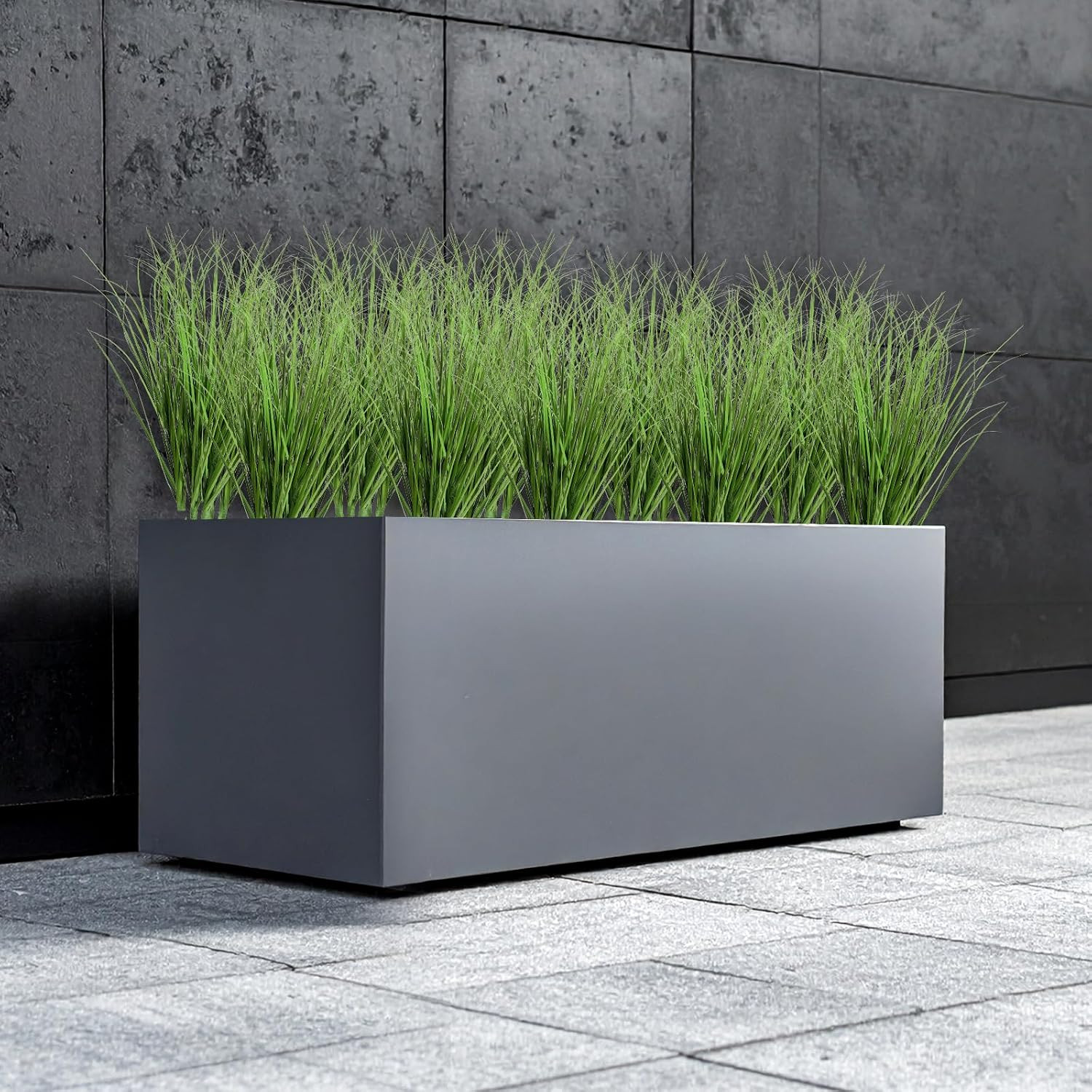 10 PCS Artificial Plants Onion Grass, Faux Shrubs Wheat Grass Greenery Stems Oni