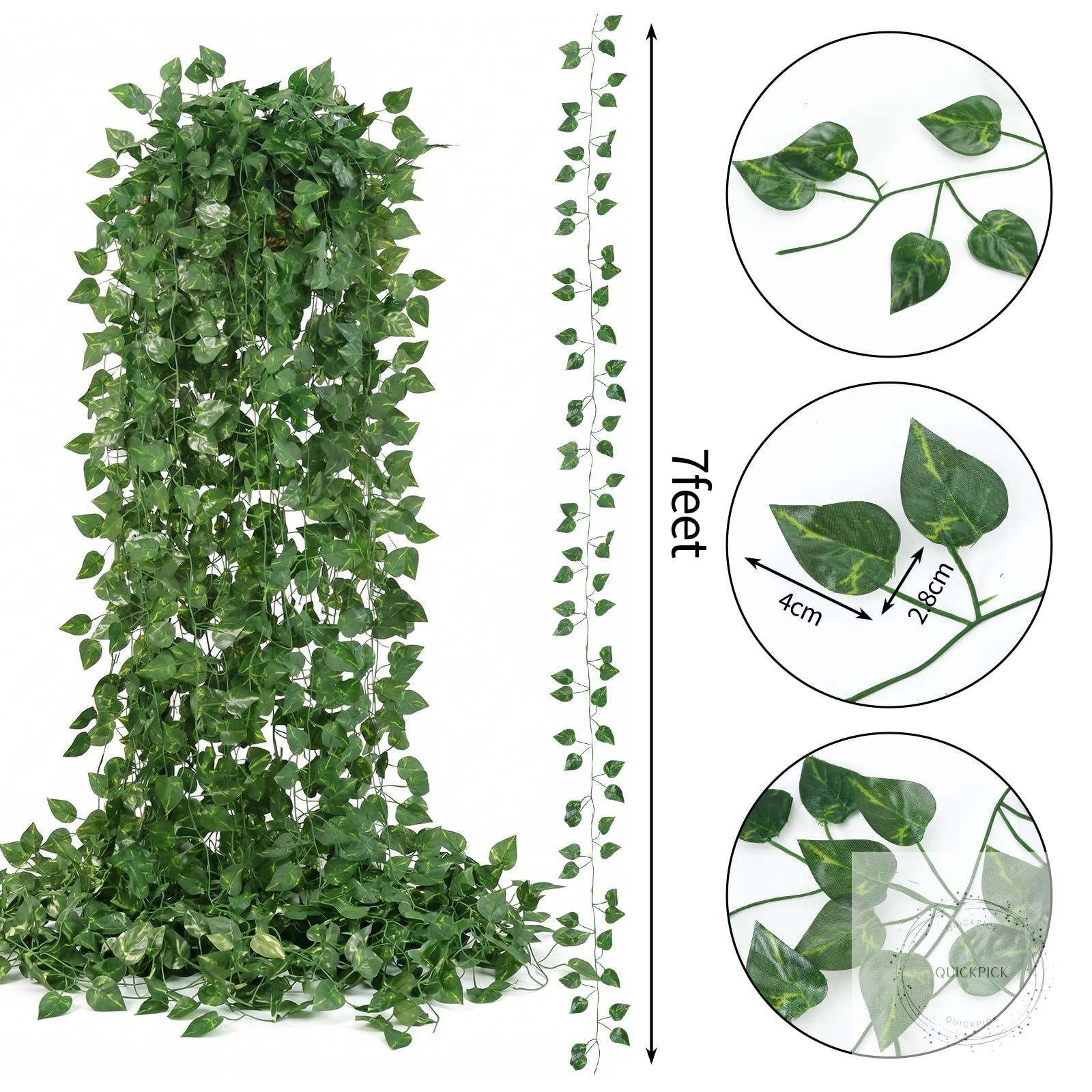 Fake Vines for Room Decor 24 Pack 168ft Artificial Ivy Greenery Garland for