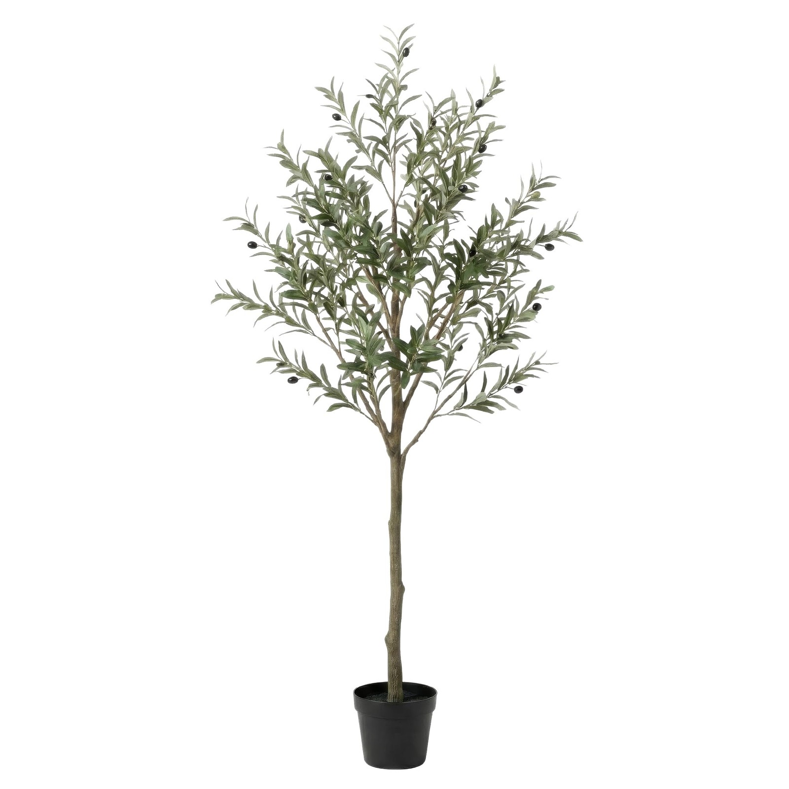 Goods 7ft Artificial Olive Tree, Faux Olive Tree Plants, Fake Potted Olive Si…