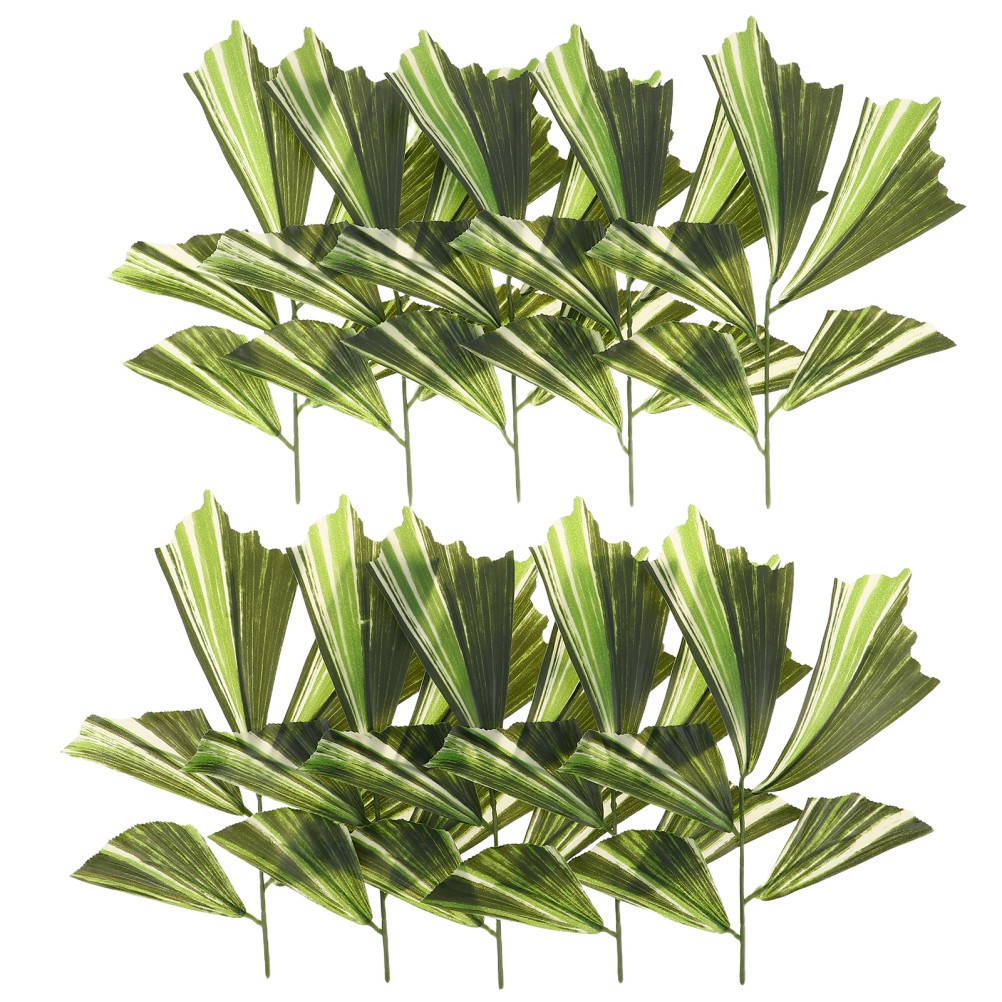 10 PCS Artificial Greenery Stems for Vase Leaves Crafts Palm Leaf