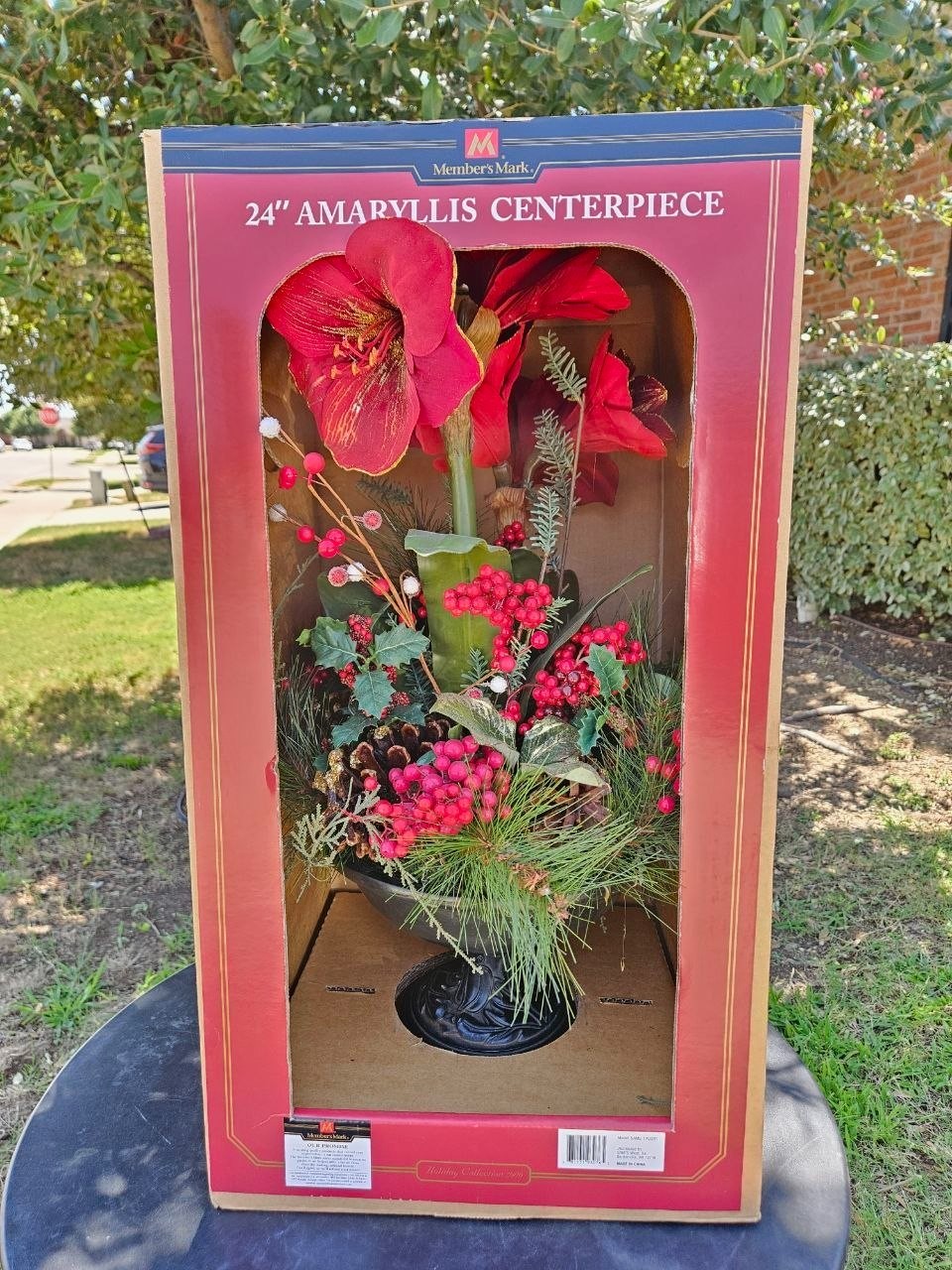 Amazing Christmas Bouquet Amaryllis Faux