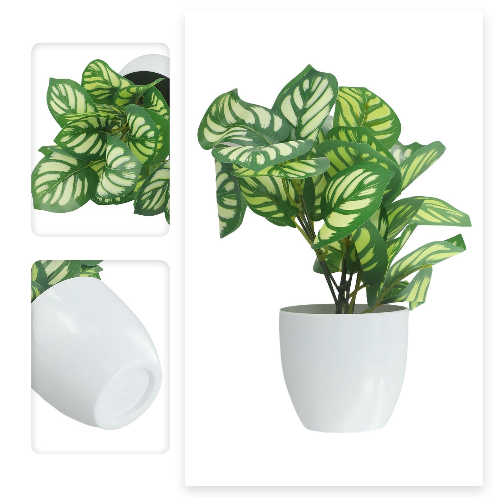 Artificial Flower Foliage Plant With Pot Bonsai Potted Office Home Garden Decor