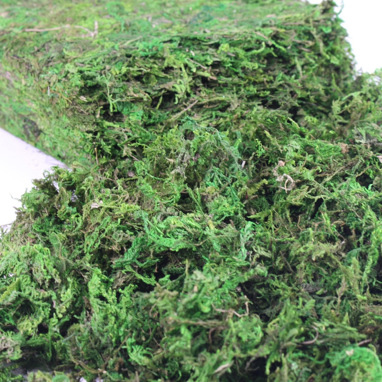 Artificial Moss, 10.5 OZ Green Moss for Decorating, Faux Moss for Crafts, Decora