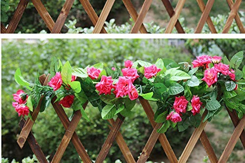 2 Pack 4.2 Feet/Piece Artificial Flower Vine Rattan Hanging Silk Rose Garland…