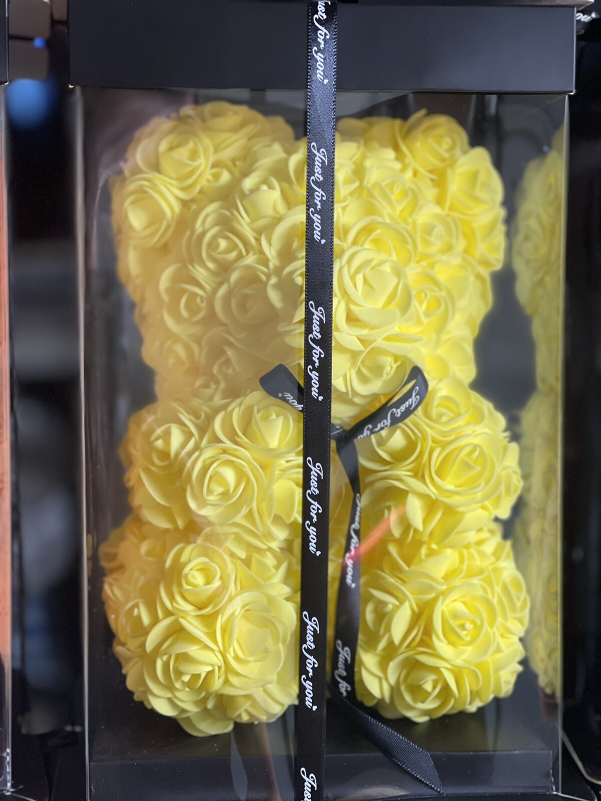  Rose BEAR W/ Display Case Gift for Birthday Anniversaries Gift 9″ 10 colors 