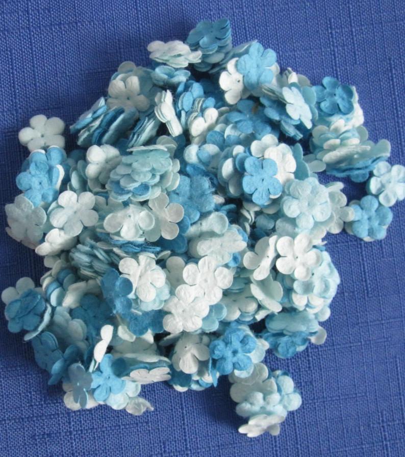 #1 Lot-14 Bags Used Mulberry Paper Flower Petals .5″-1″ Multiple Colors Sizes