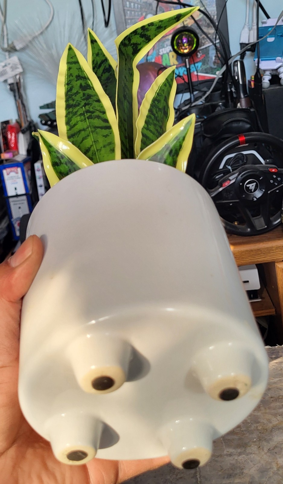 Artificial Snake Plant Potted, Sansevieria (Real Looking) 20″ Tall Porcelain Pot