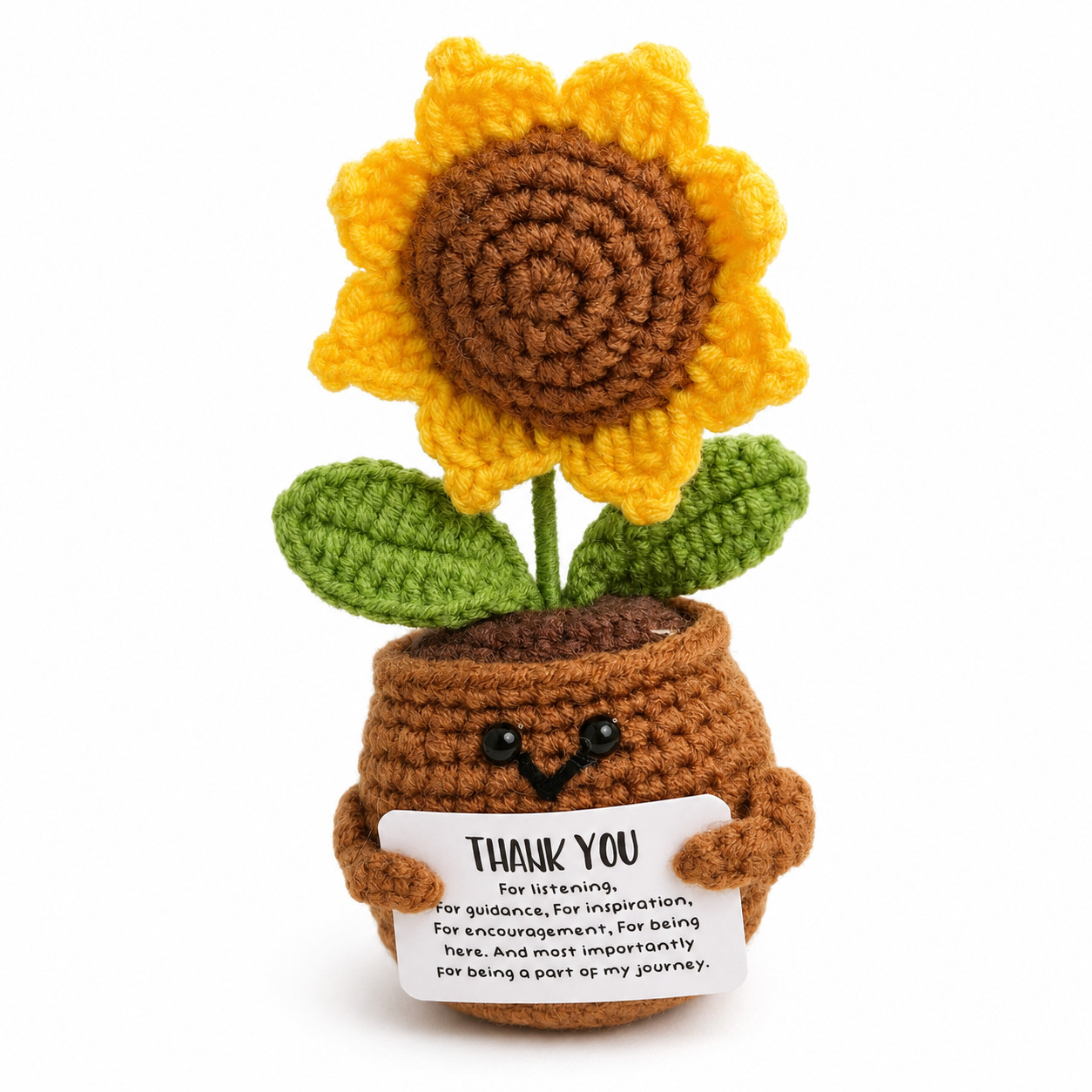 Handmade Crochet Flower Pot 6in Emotional Support Desk Decor Choose Style