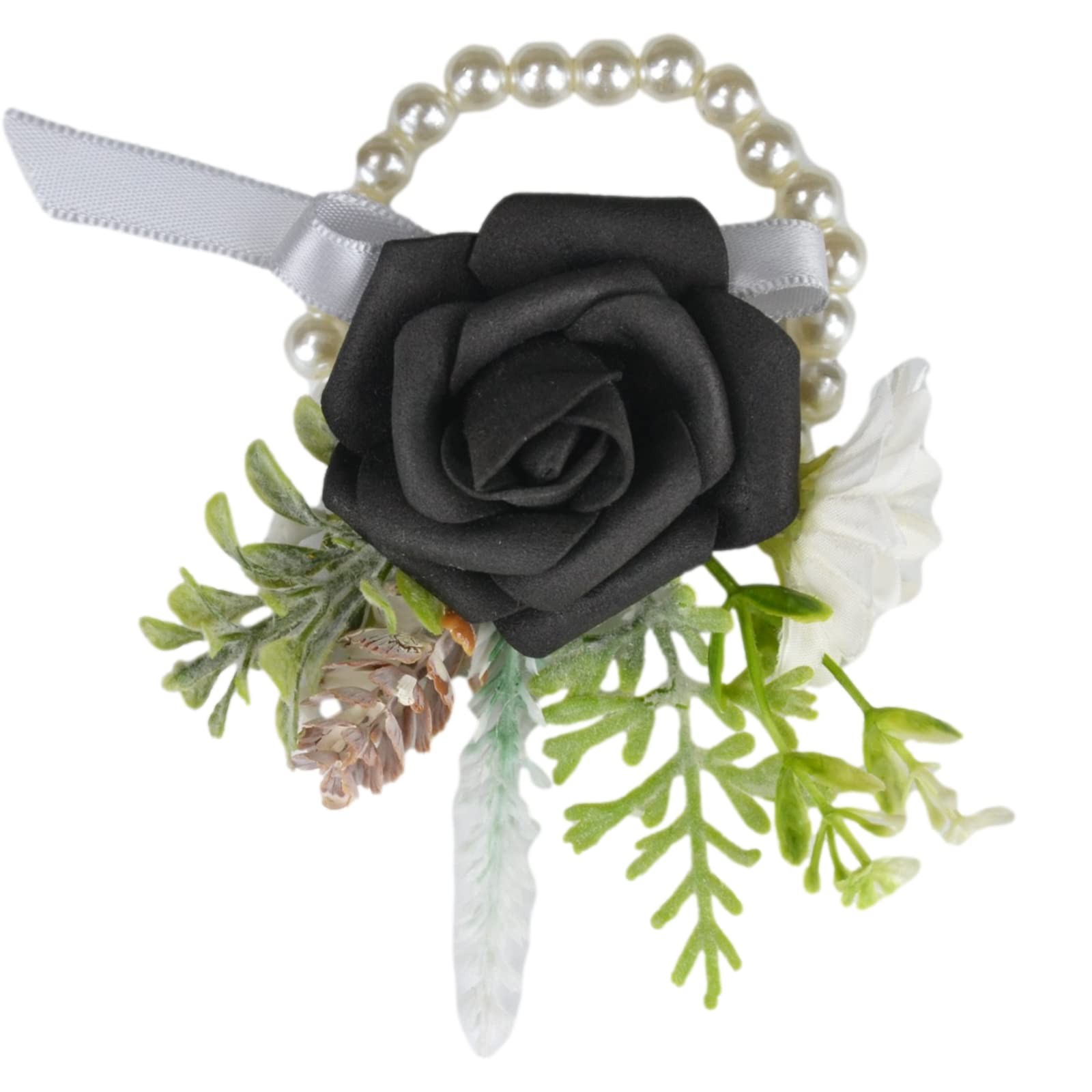Handmade Black Art Rose Flower, Silk Flower Ribbon Flower Corsage, Art Event,…
