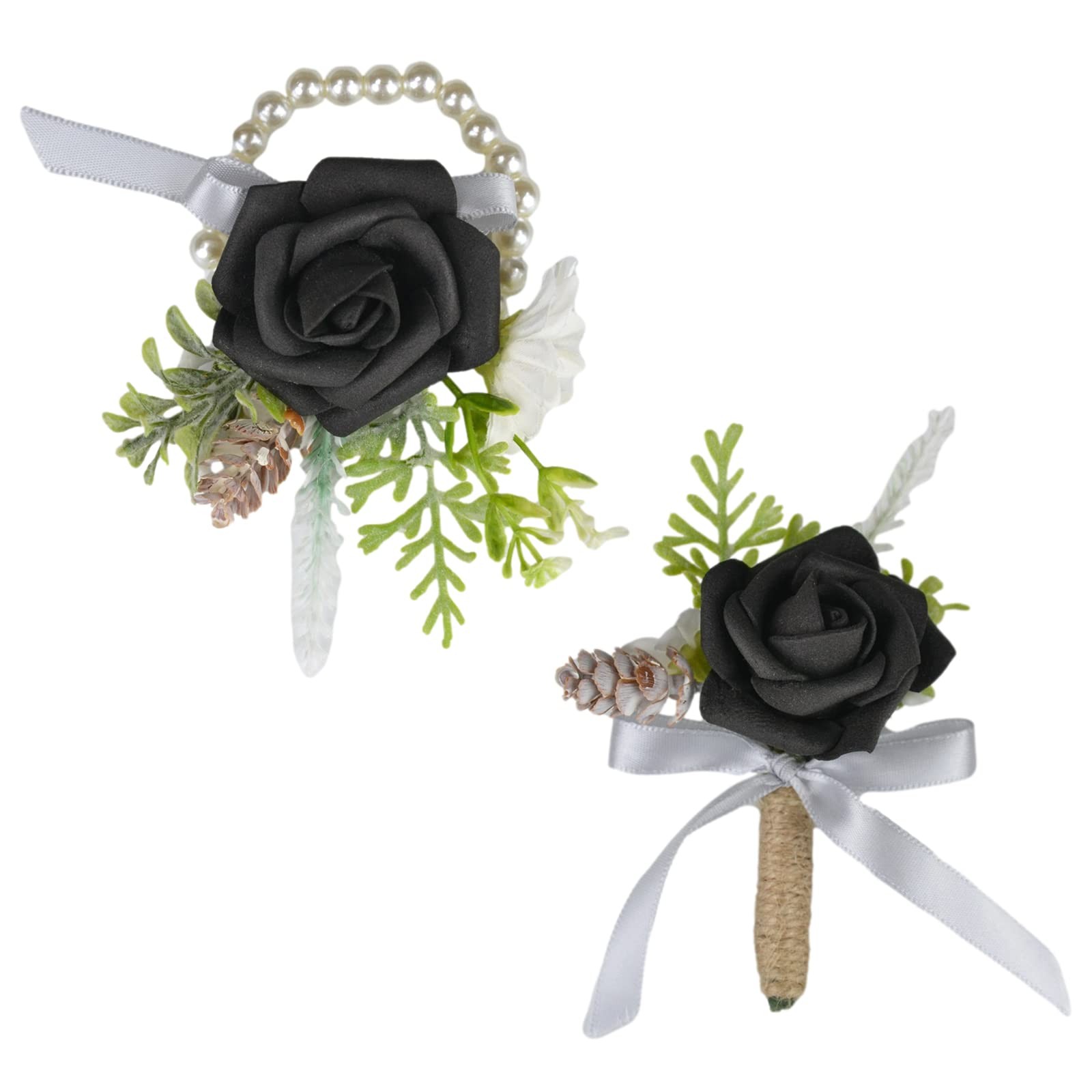 Handmade Black Art Rose Flower, Silk Flower Ribbon Flower Corsage, Art Event,…
