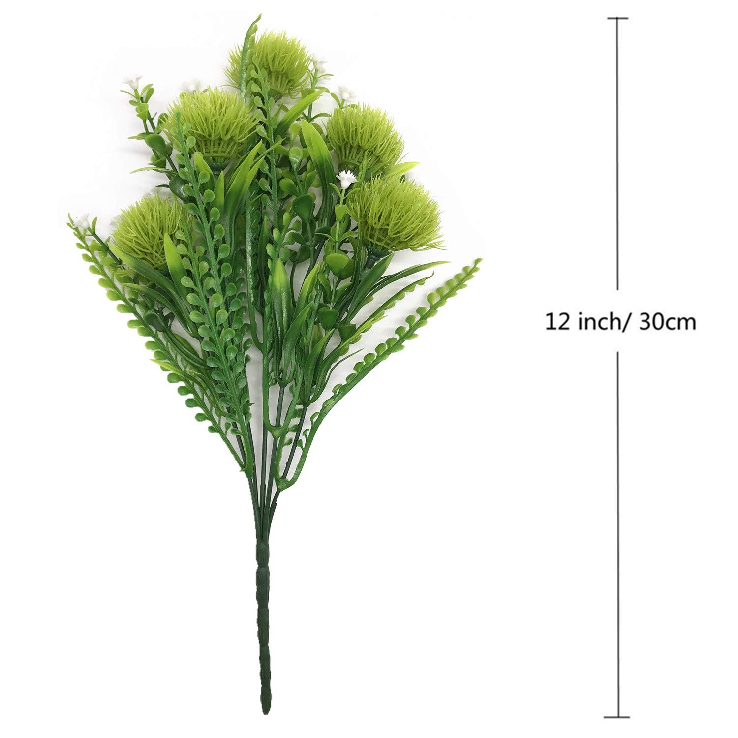 Artificial Flowers, Plastic Plants Dandelion Shrubs Grass Fake Bushes Home Ga…