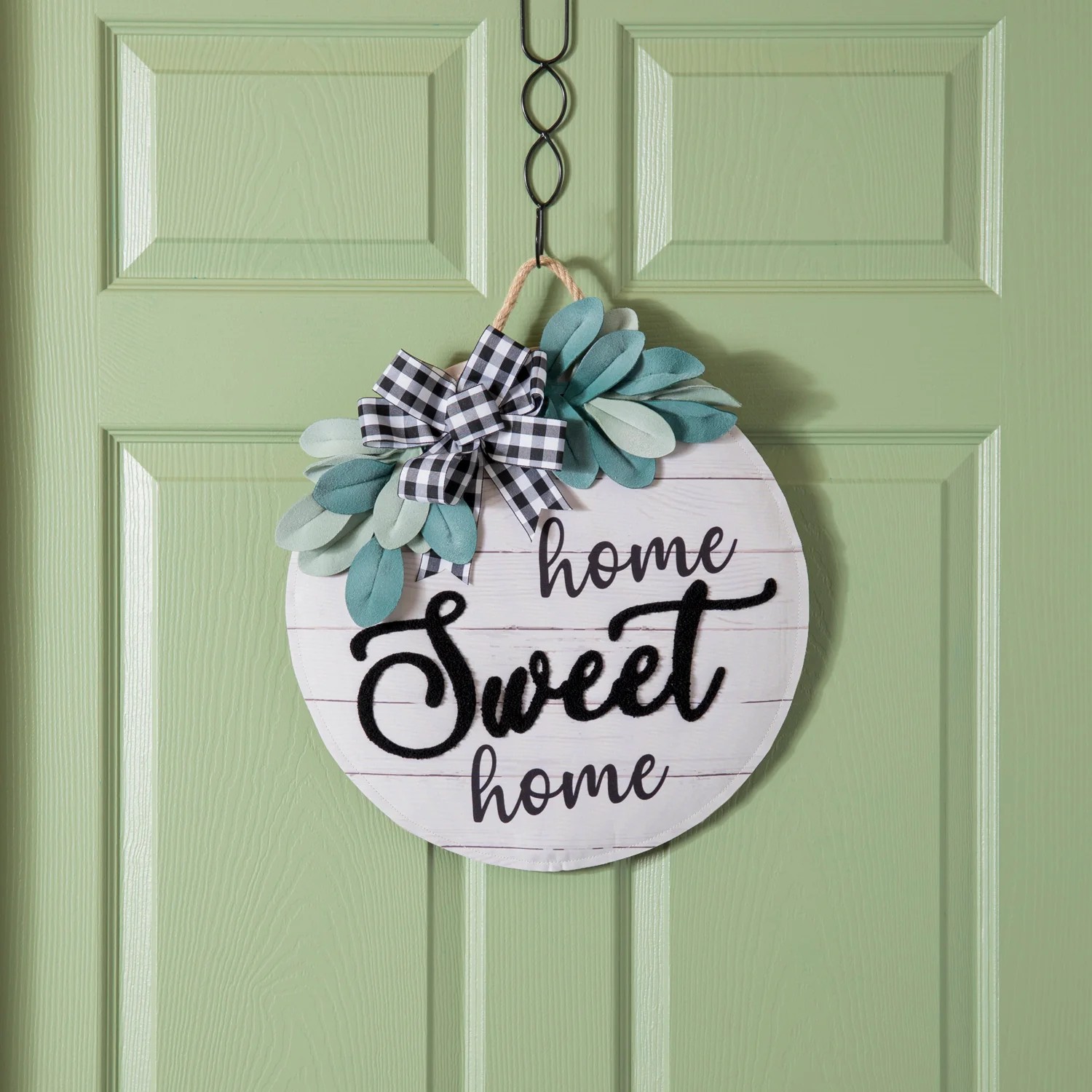 Home Sweet Home Eucalyptus Door Decor 16 x 16