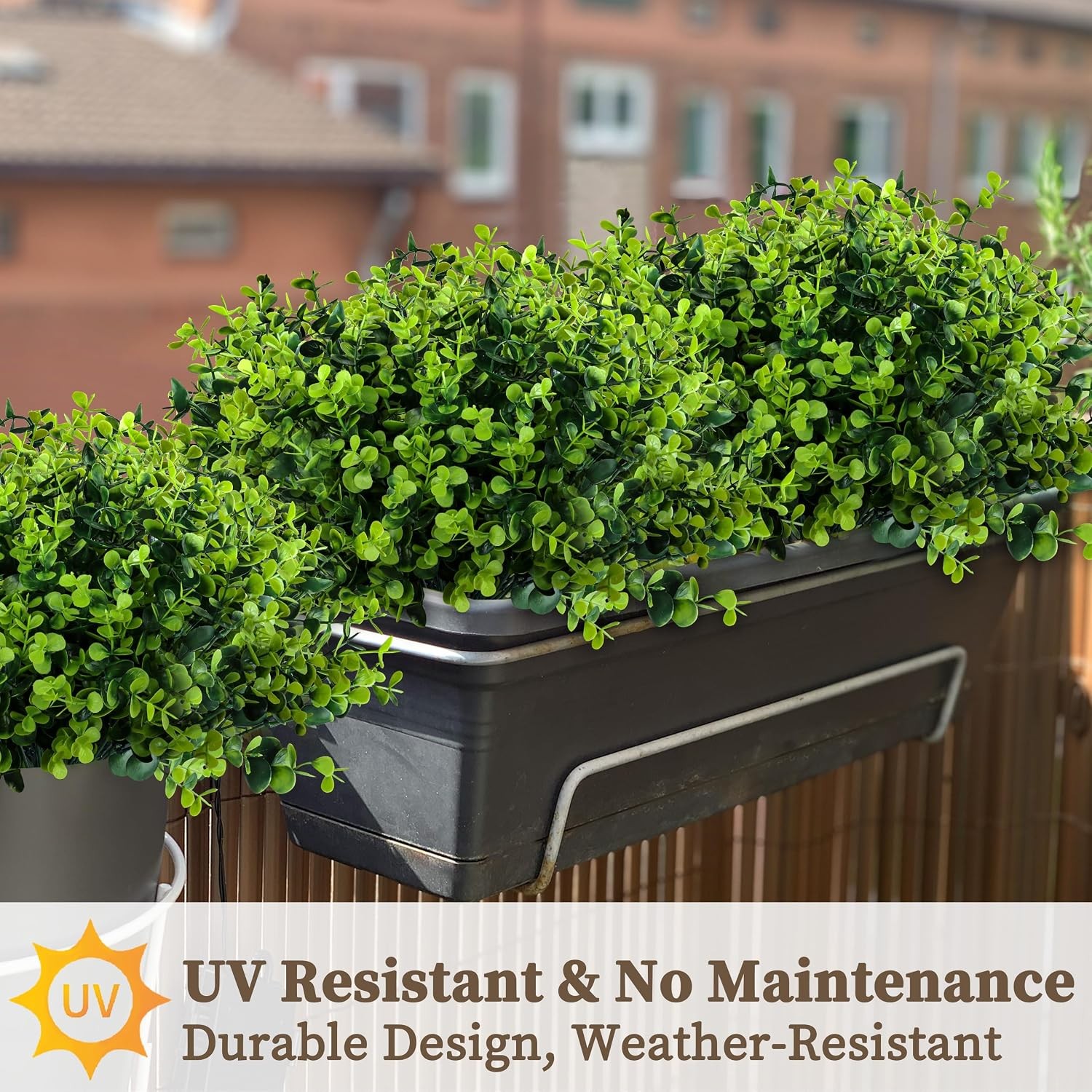 Artificial Boxwood Plants 20 Bundles Fake Outdoor Plants Boxwood Plant