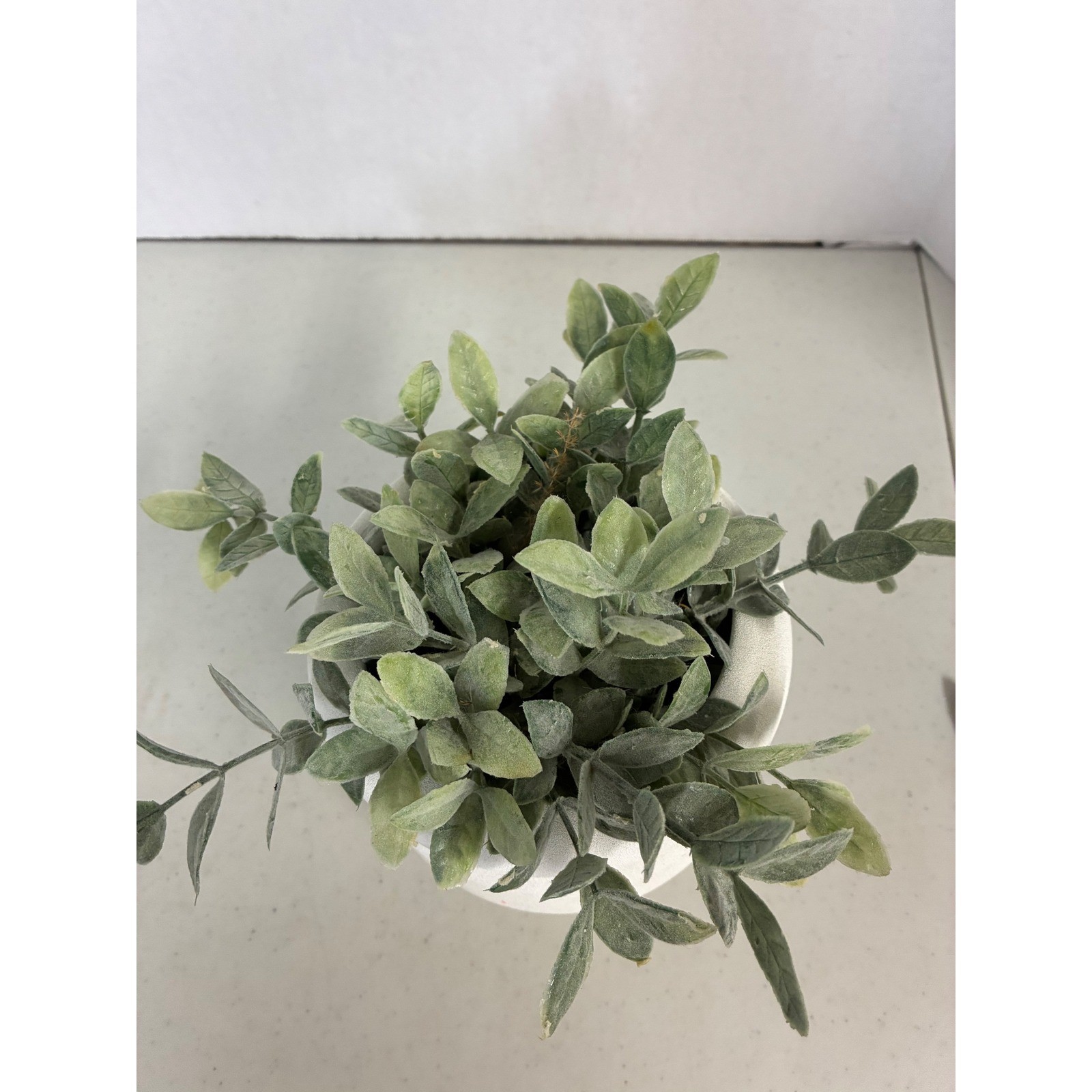 Better Homes & Gardens 6 Inch Chinooke White Ribbed Ceramic Faux Plant Planter