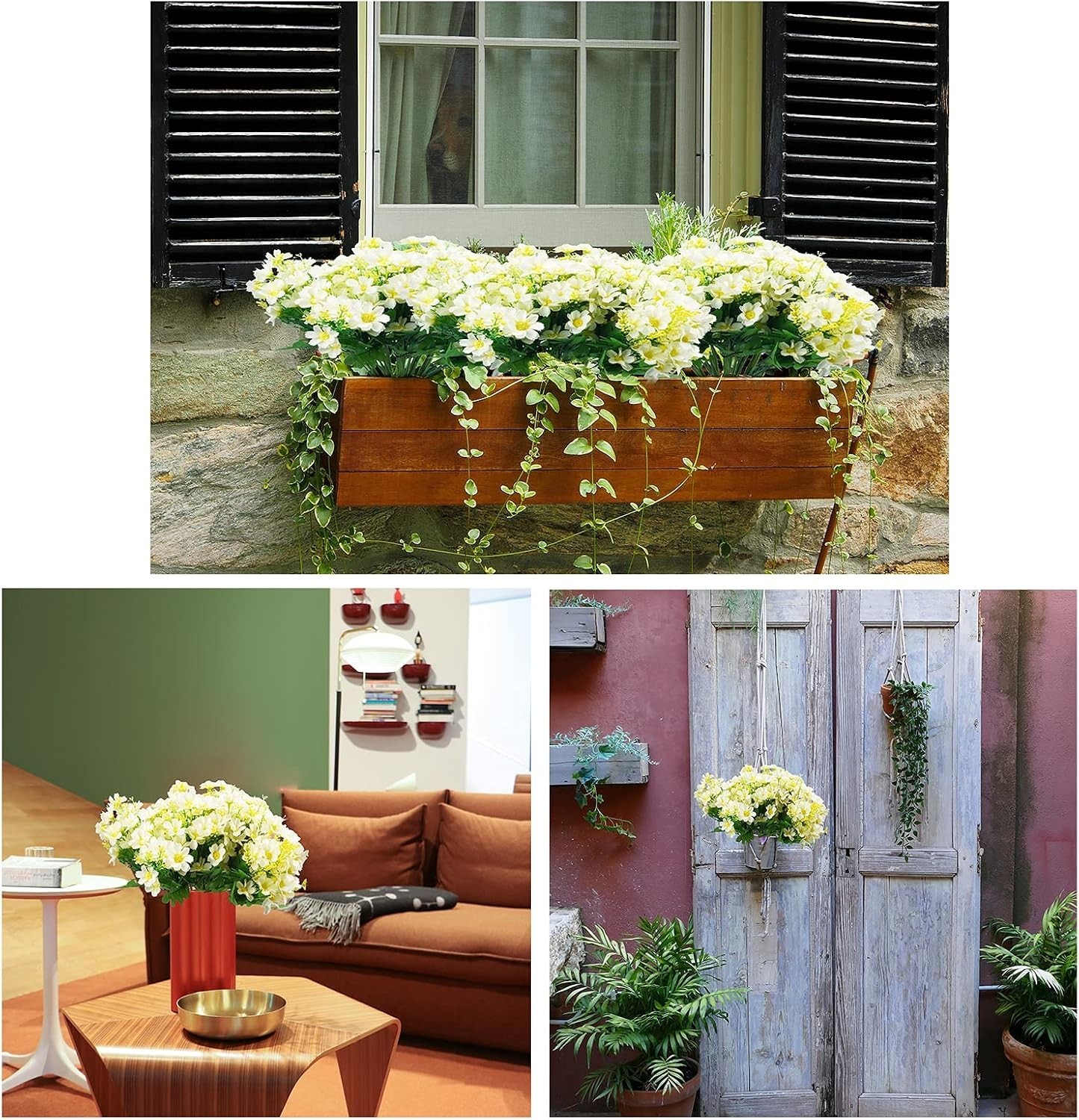 Elegant Artificial Daisy Flowers – 12 Bundles for Home, Wedding, & Garden Decor