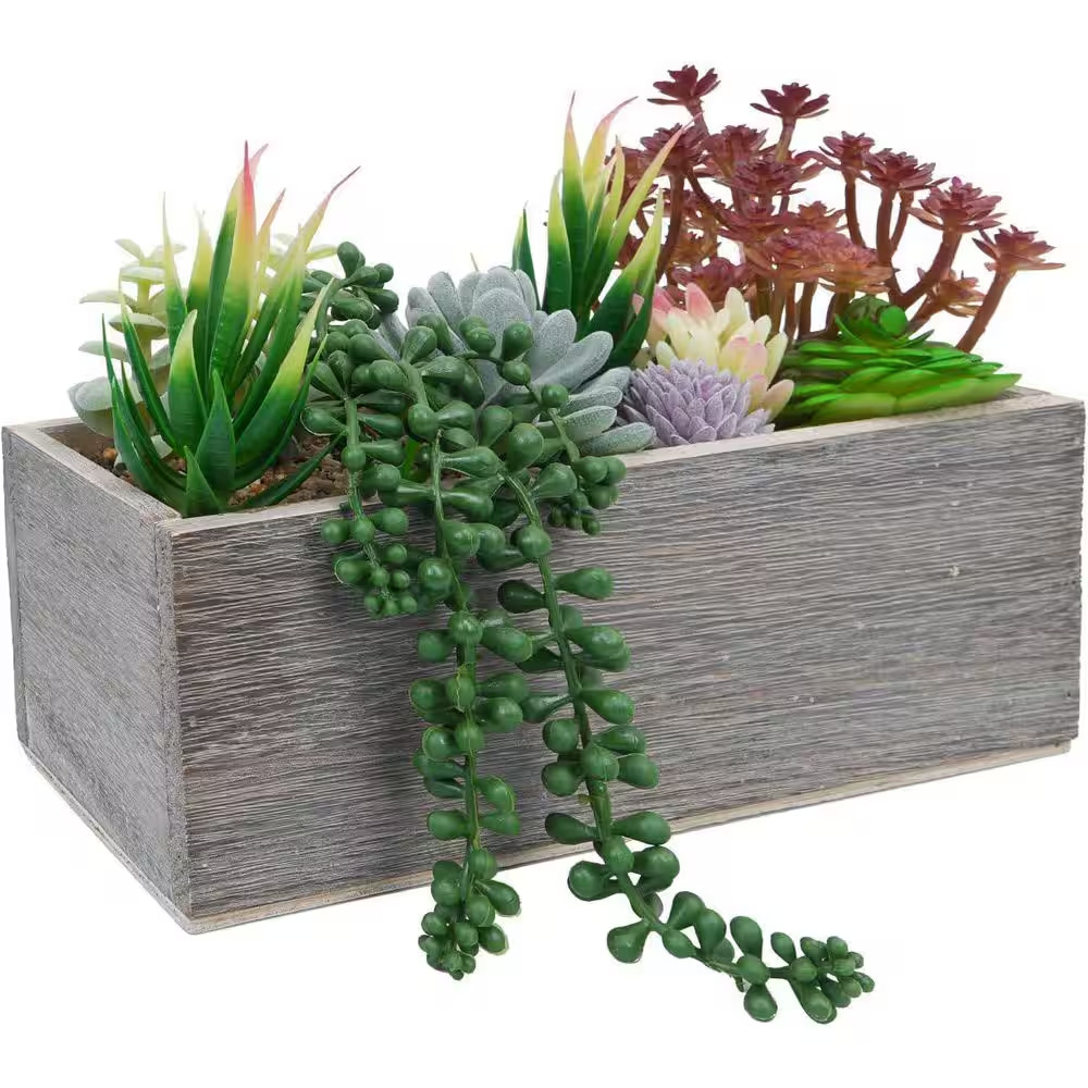 3.94 In. Succulent Series 11.4 In. Green Indoor Artificial Plant for Table Cente