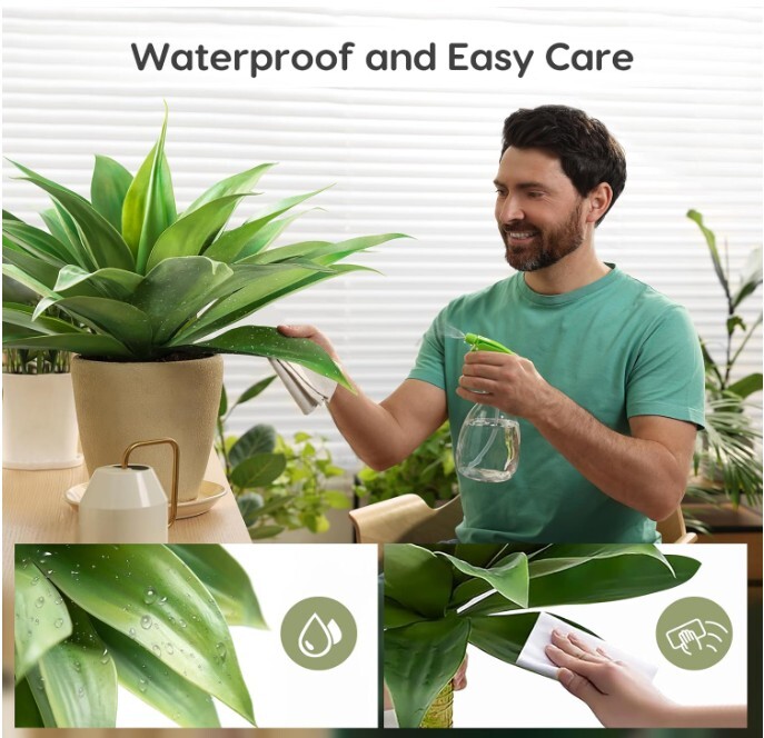Artificial Plant Outdoor Agave – Large Size UV Resistant Fake Agave Plants fo…