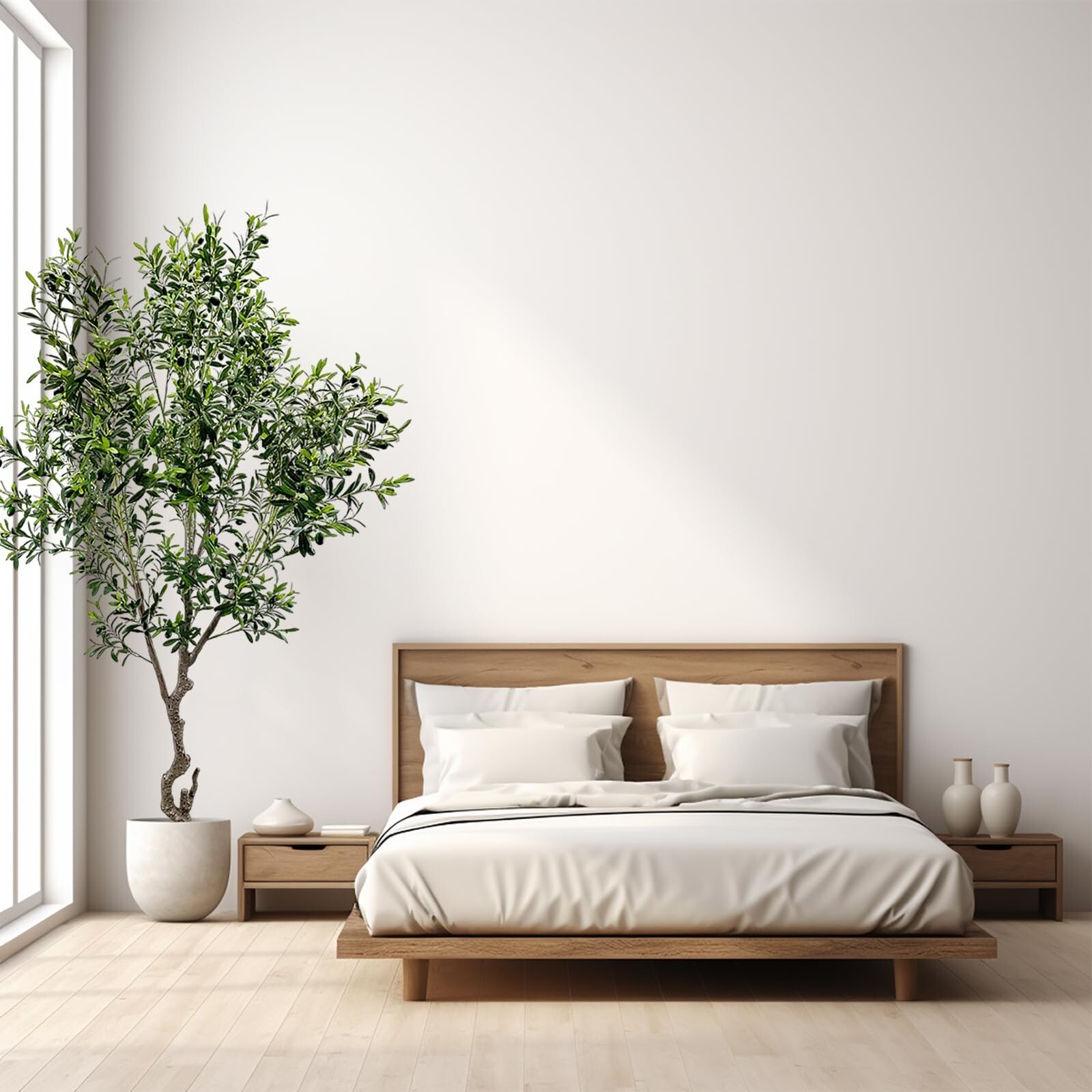 Artificial Tree Faux Olive Tree 8ft(3198leaves) Tall Fake Olive Plant in Pot …