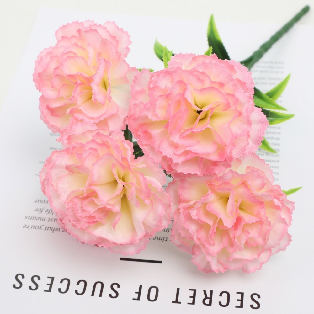 Fake Silk Carnation Bouquet for Baby Shower Birthday Celebration Decor