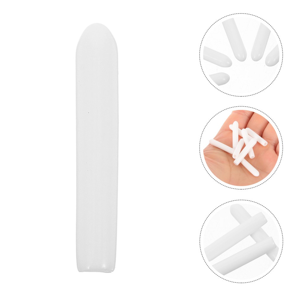 50 Pcs Plastic Dishwasher Rack Tip Protector Caps Prong End Covers White