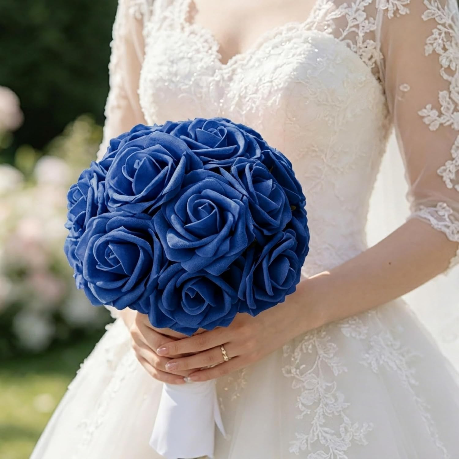Artificial Flowers 25pcs Foam Fake Roses with Stems for DIY Wedding Bouquets …