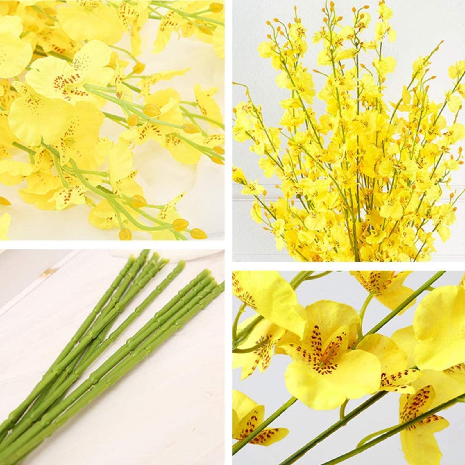 12pcs 37″ Artificial Dancing Lady Orchids Flowers Silk Tall Floral Stems