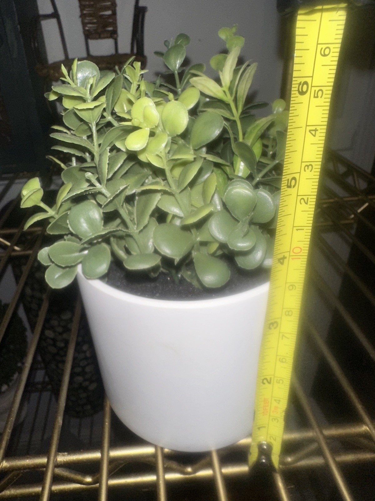 Potted Faux Plant Indoor Decorative Use White Planter