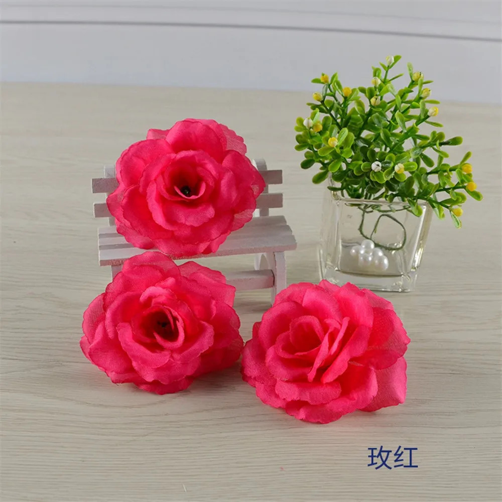 8CM Artificial Rose Silk Flower Heads for Wedding & Home Decor – 5-35 Pcs