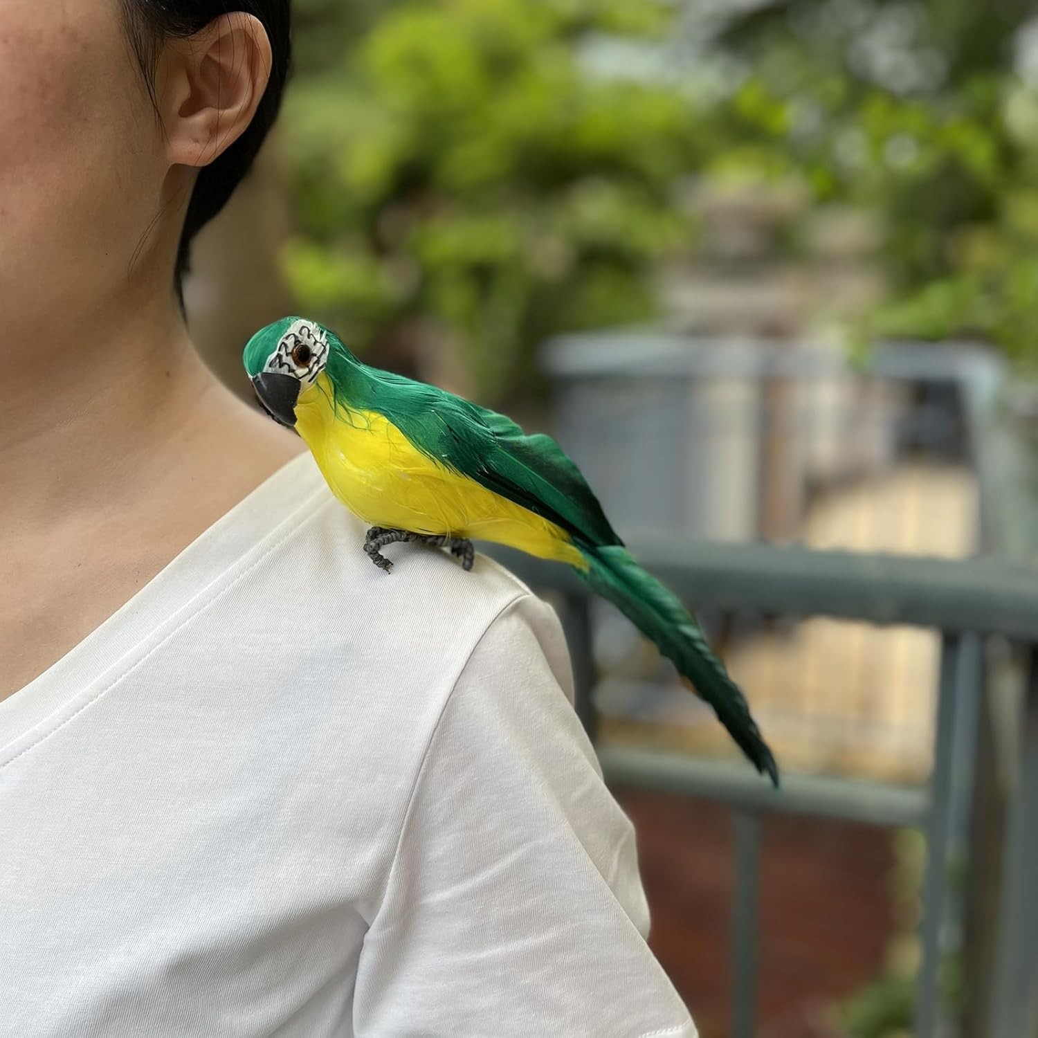 Colorful Life-Size Foam Parrot – Charming Eco-Friendly Home & Garden Accent