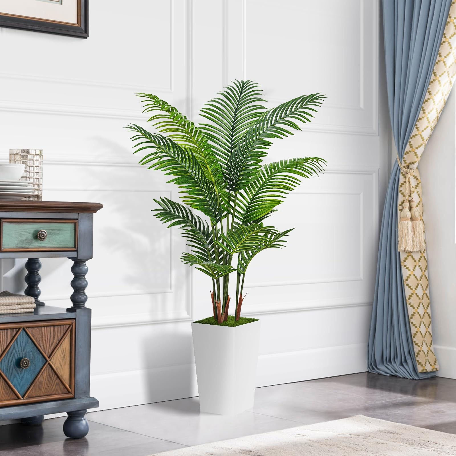 ASTIDY Artificial Palm Tree 5FT – Fake with White Tall 5ft,