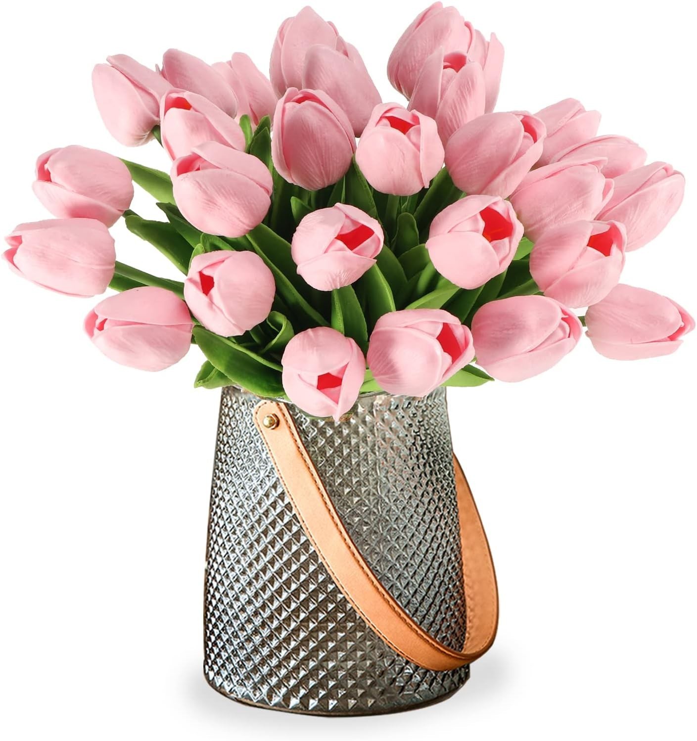 30 Tulipanes Artificiales de Tacto Real de PU, 14″, para Decoración de Hogar NEW