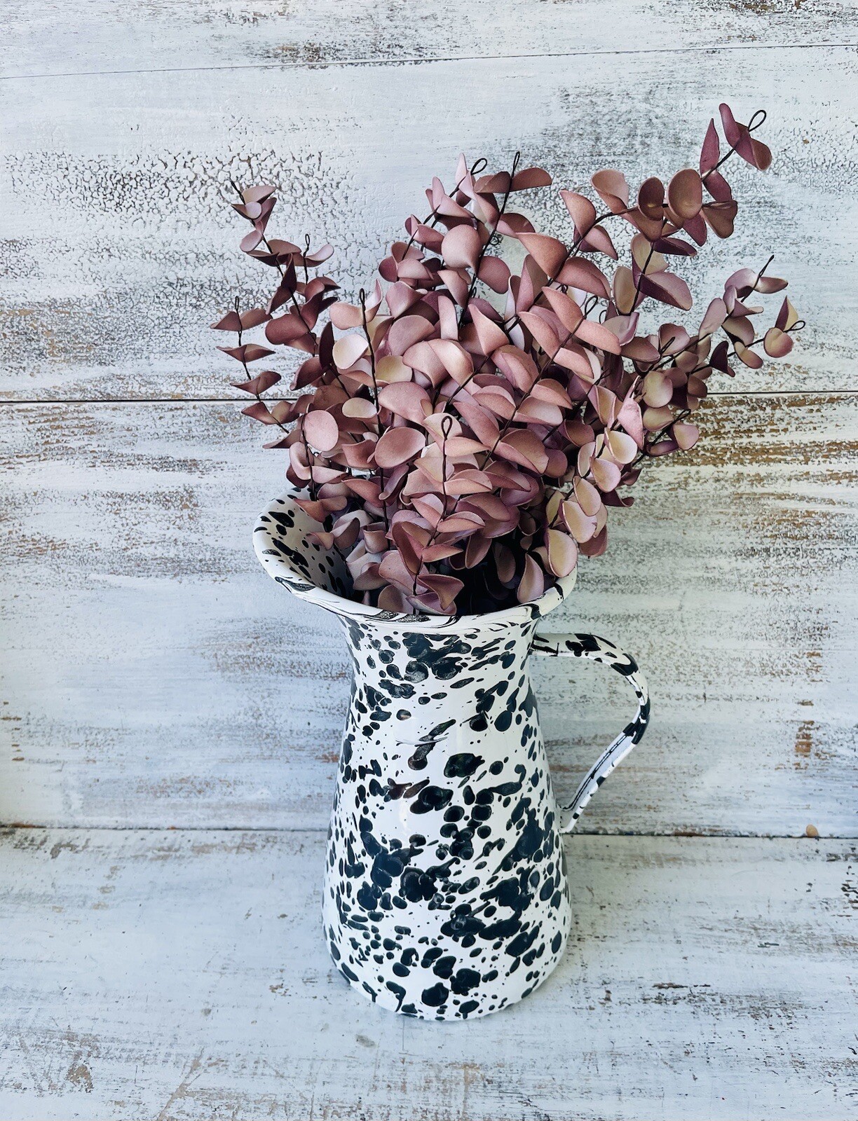 Burgundy Fall Ombré Eucalyptus Leaf Spray, 22”