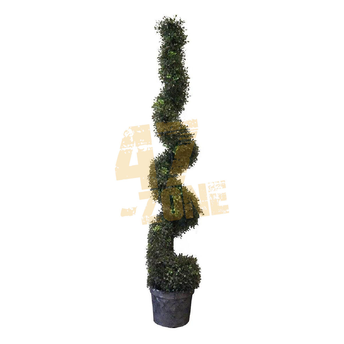 Spiral Boxwood Topiary Green Gray Artifical Indoor Outdoor Garden Home Decor