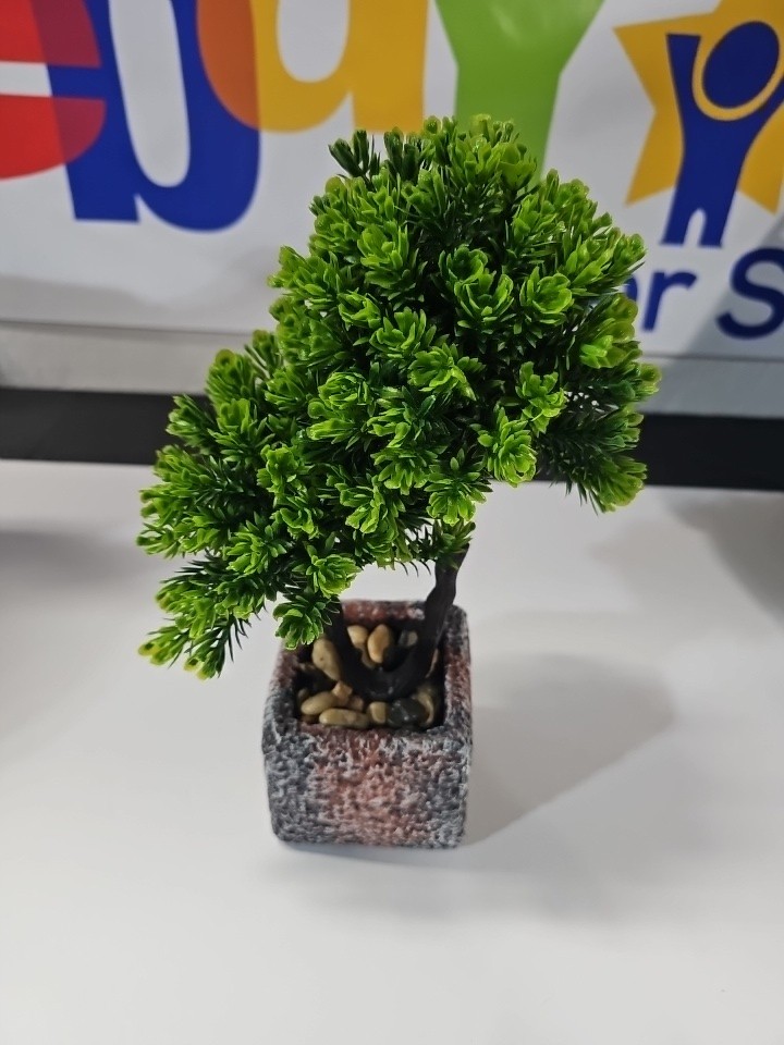 Small Fake Plants with Marble Planter, Fake Potted Plants Artificial Decor fo…