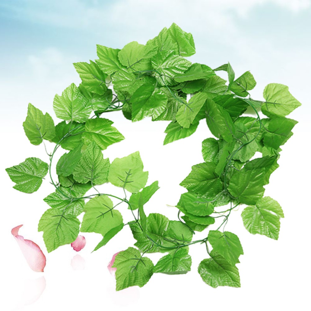 12Pcs Reusable Plastic Vine Artificial Green Simulation Plants for Wedding