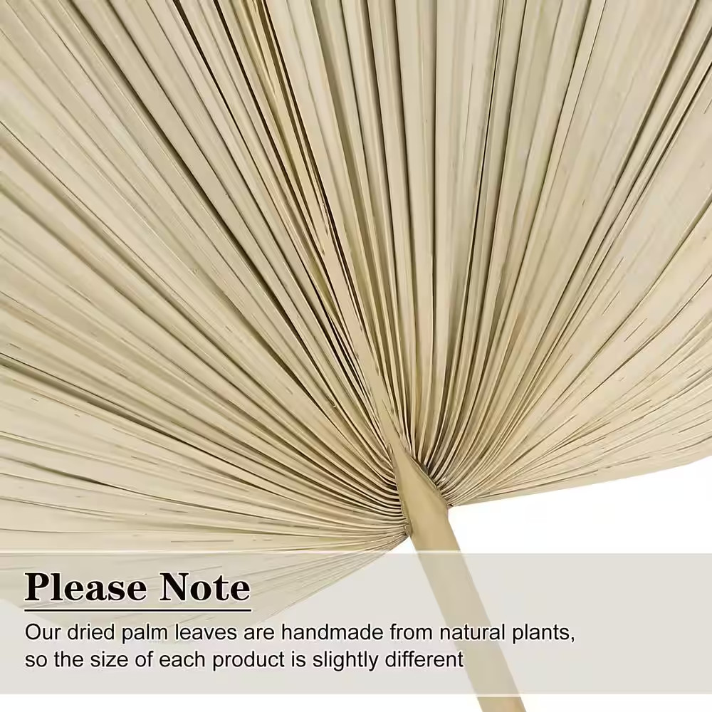 3 in Boho Natural Dried Palm Spear Brown Artificial Plant 10 Piece Tropical Leaf
