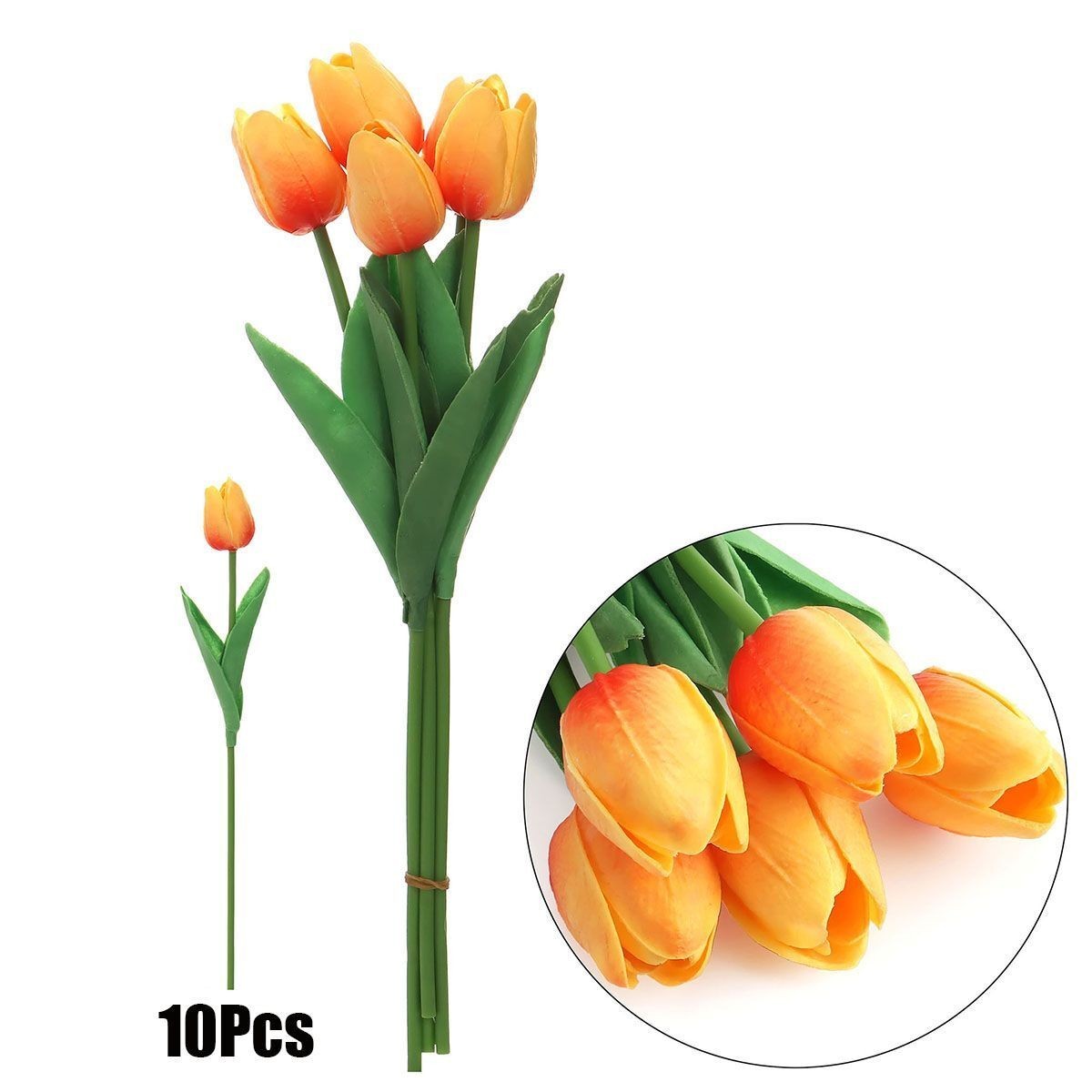 5/10pcs Artificial Tulip Flowers Bouquet Fake for Wedding Party Home Decor