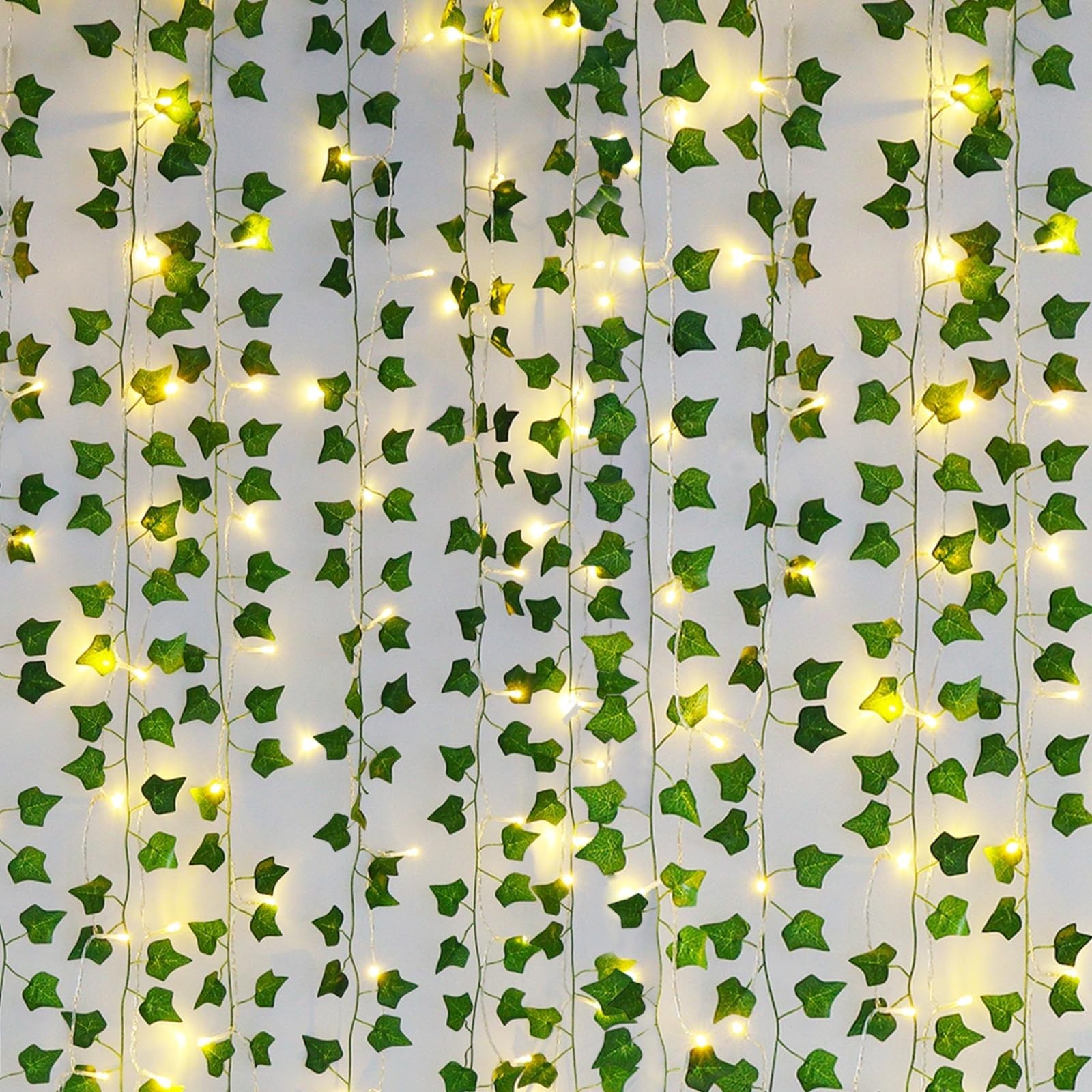 Fake Vines for Room Decor(24Pack168Ft),with CE Certified 160 LED String Light…