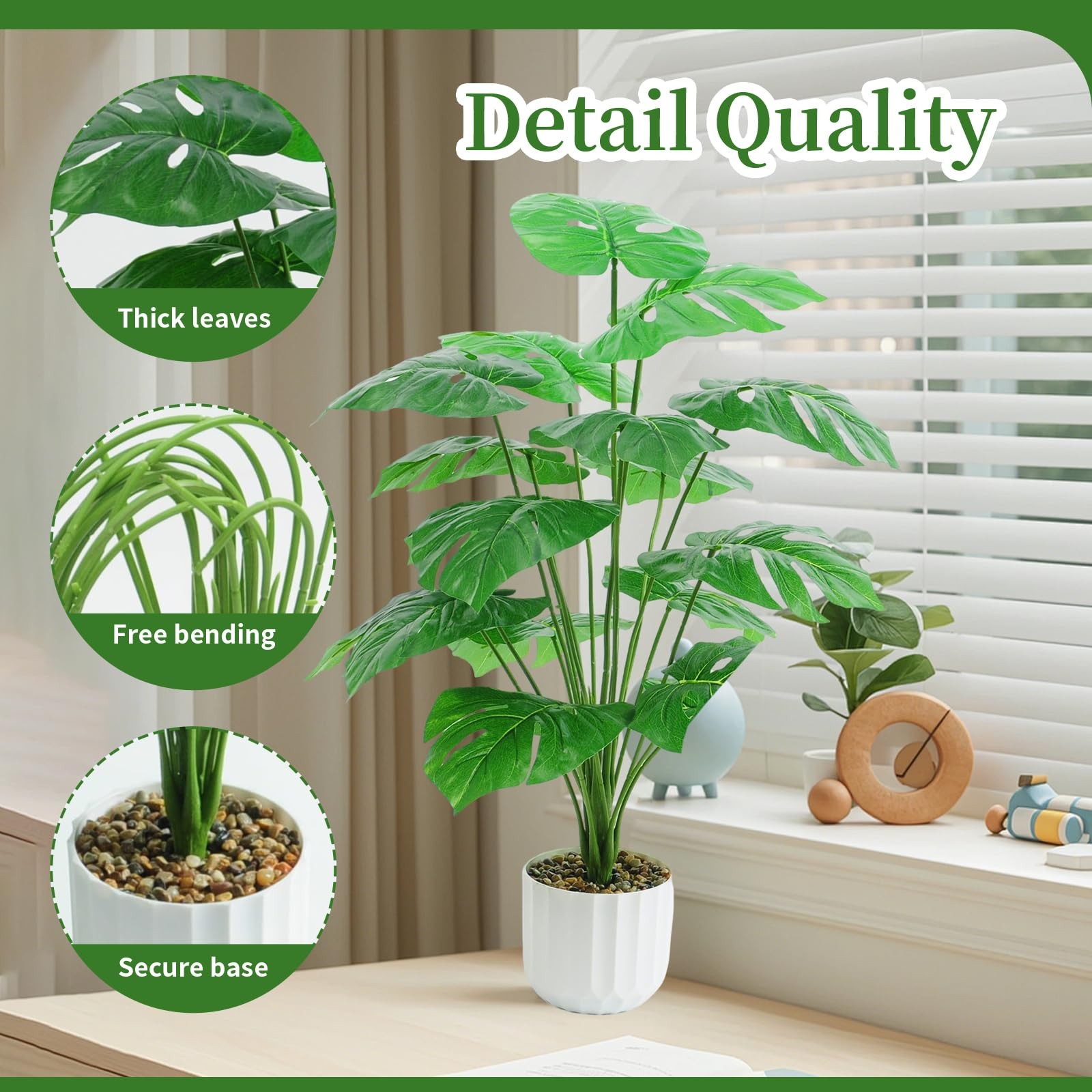 Freyalife Monstera Artificial Plant 1 Indoor Room Decor