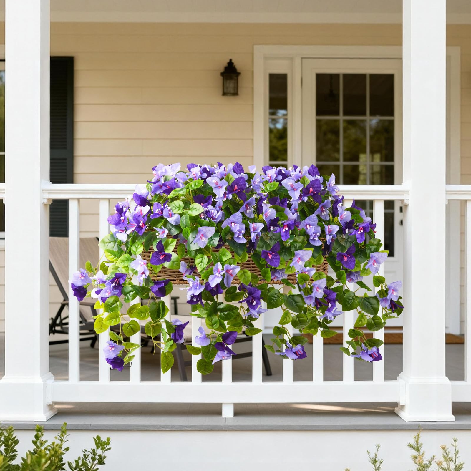 Faux Bougainvillea Artificial Flowers Plants for Outdoor Spring Summer Decora…
