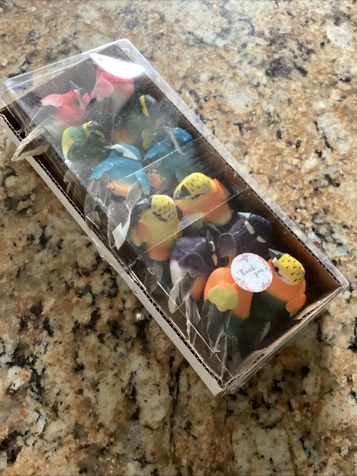 Artificial Foam & Feather Mini Birds 3” DIY Crafts Decorations Set Of 12 NIB