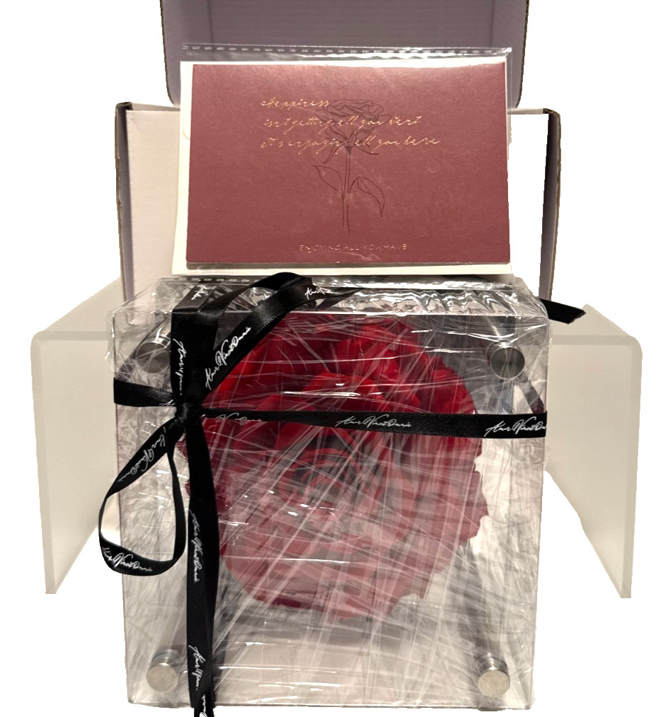 Amor Veritas Omnia Luxury Preserved Rose in Acrylic Display Box – Eternal Rose