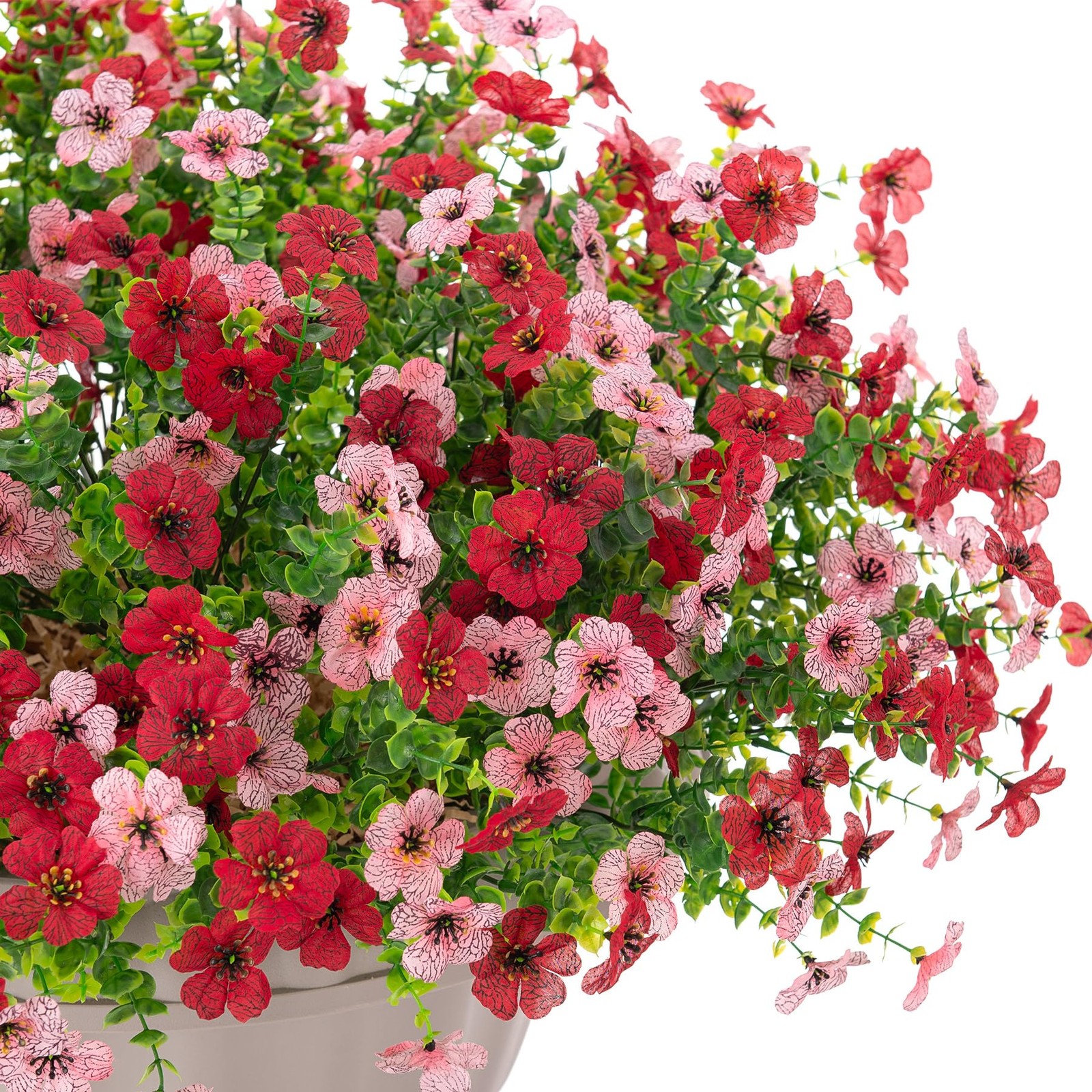 Artificial Fake Mums Flowers for Outdoor Spring Summer Decor, 12 Bundles Faux…