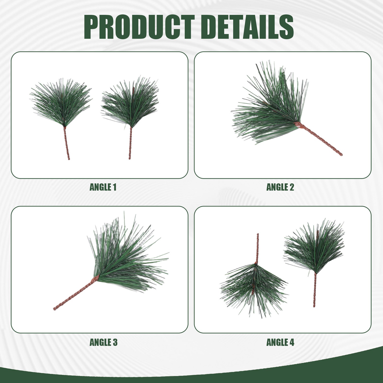 60 PC Artificial Green Pine Needles Branches-Small Pine Twigs Stems5149