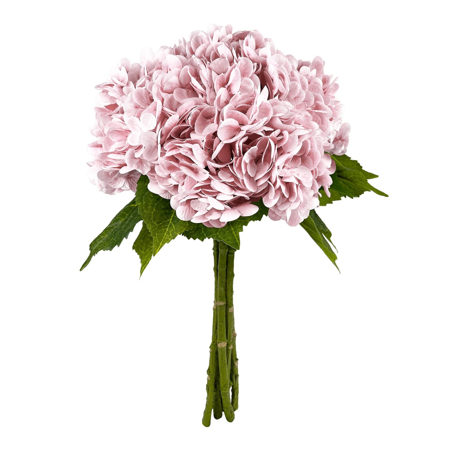 21In Pink Artificial Hydrangea Flowers 5 Pcs Real Touch 3D Print Latex Flower…