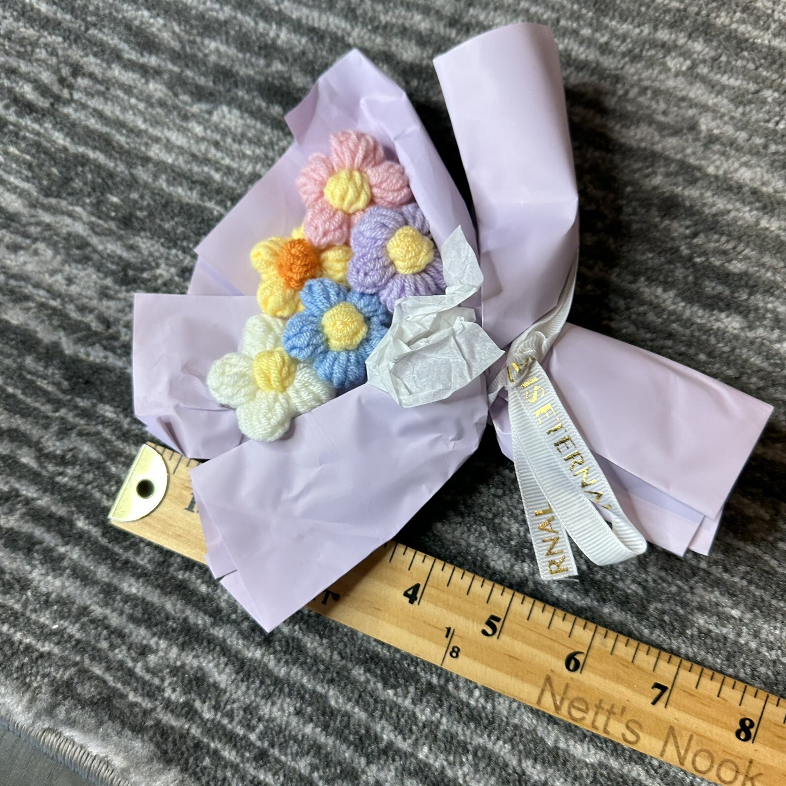 Crochet Flowers Bouquet Wool Mini Knitting Bouquet Gift Party Room Decor Daisy